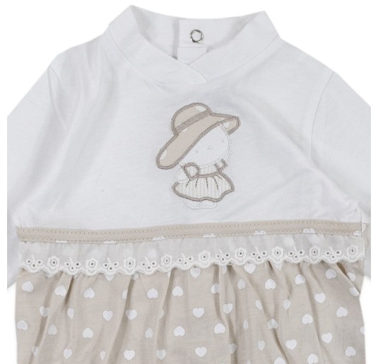 Baby onesie cotton with hearts Bidibimbo T1698A 2