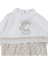 Baby onesie cotton with hearts Bidibimbo T1698A