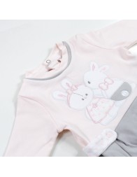 Baby girl onesie interlock cotton Bidibimbo TI1703A