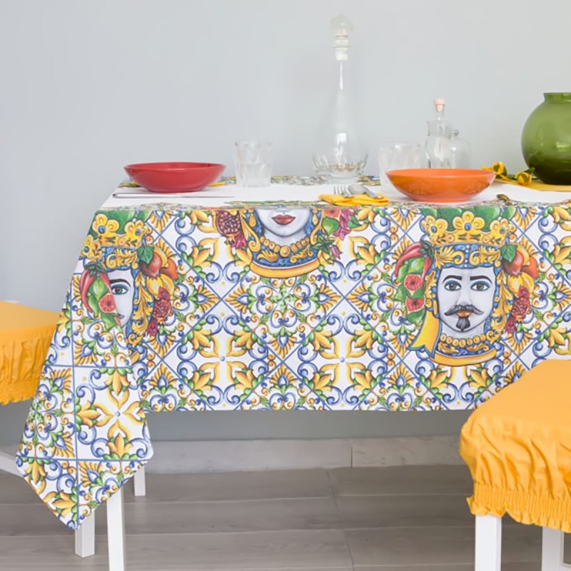 Sicilia - table cloth with napkins by... Sicilia - table cloth with napkins by...