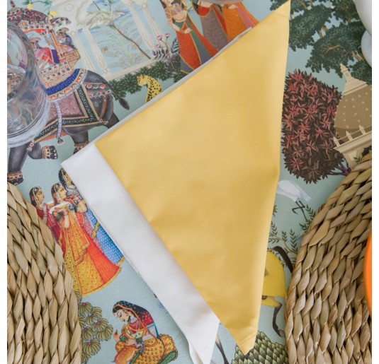 India - tovaglia da tavola con tovaglioli Corredo... 2