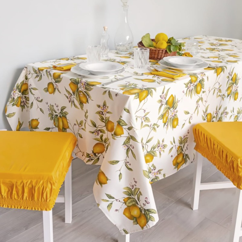 Lemons - cotton tablecloth with napkins Corredo Italiano®