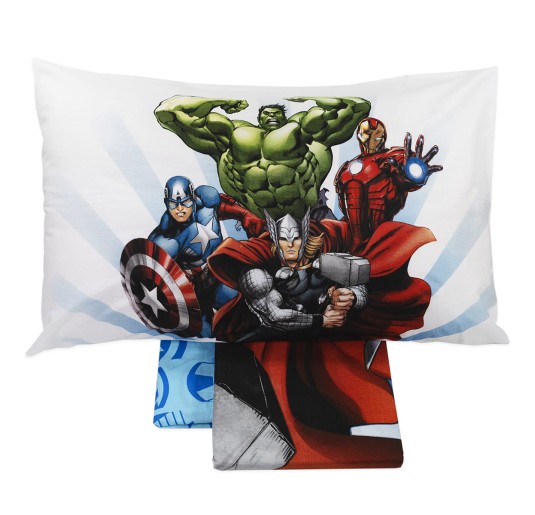 Superhero shop flannel sheets