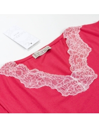 Short pajamas with applied lace by Lunatica 21143