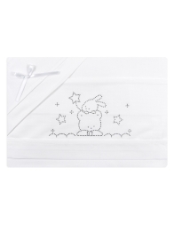 Cot sheet set cotton and strass LLST776BB