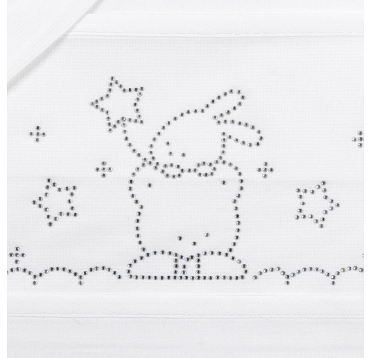 Cot sheet set cotton and strass LLST776BB 2