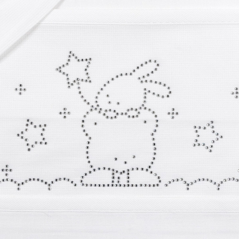 Cot sheet set cotton and strass...