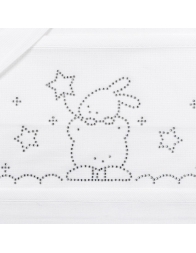 Cot sheet set cotton and strass LLST776BB