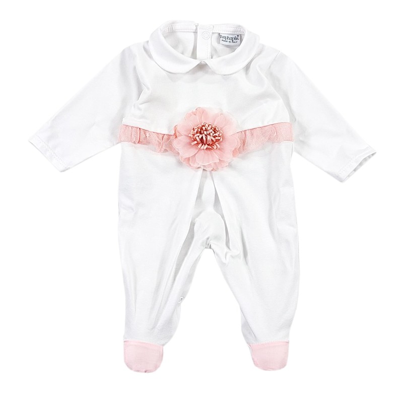 Gaia - newborn cotton baby romper by HopHoplà