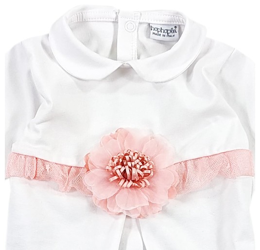 Gaia - newborn cotton baby romper by HopHoplà 2