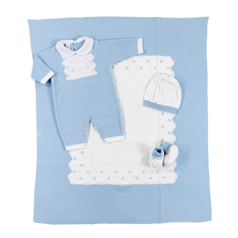 Newborn layette cotton yarn suitcase set by Stella EP83