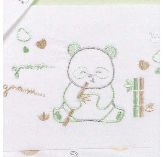 Gnam Gnam - Cot Crib bed sheet set Mio Piccolo LL951 2