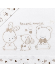 Tender Friends - Cot Crib bed sheet set Mio Piccolo LL948