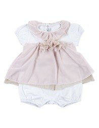 Cotton and chiffon romper by Teneri & Belli TP254