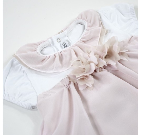 Cotton and chiffon romper by Teneri & Belli TP254 2