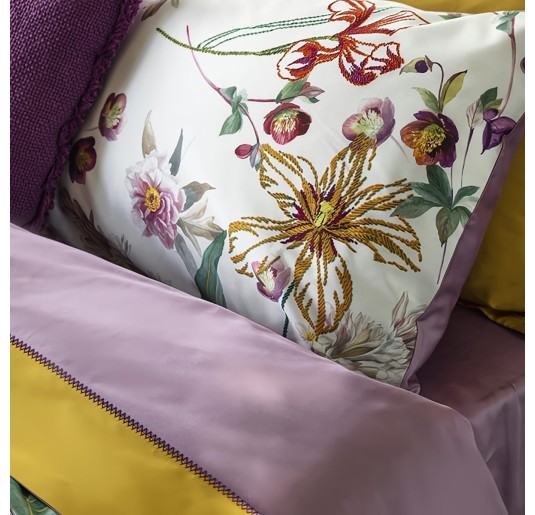 Ricamo - cotton satin 300TC bed sheet set Fazzini Home