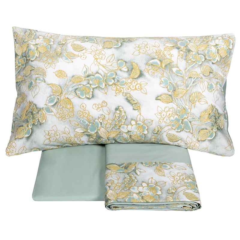 Chinoiserie - cotton satin 300TC bed sheet set Fazzini Home