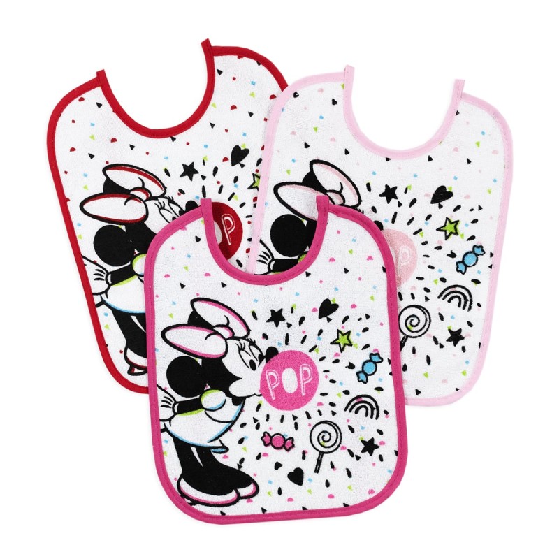 Minnie - set 3 bavaglini retro antimacchia Disney B9549