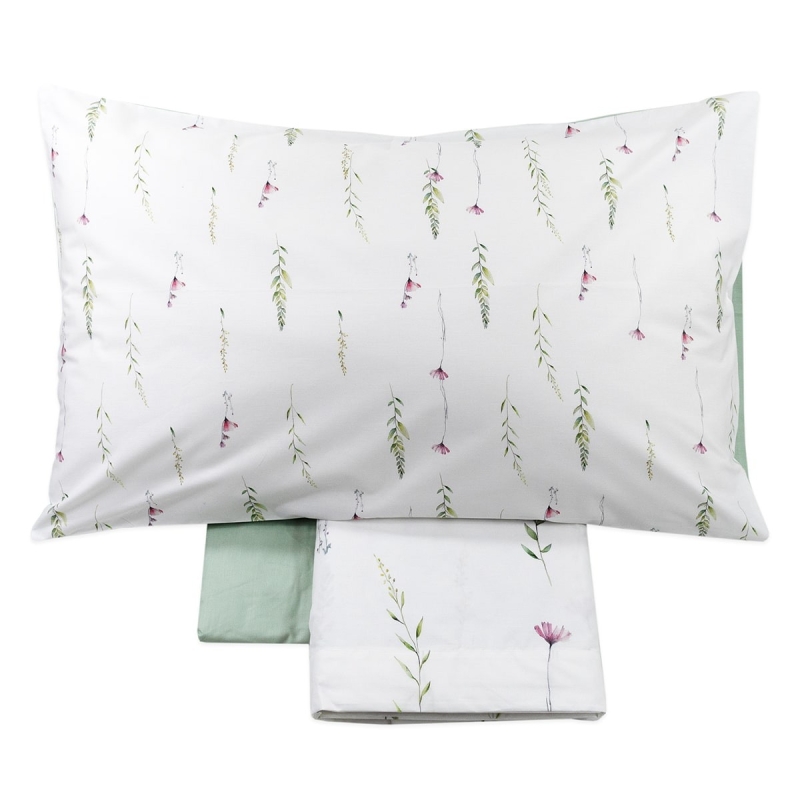 Felci e Fiori - Completo Lenzuola Copriletto