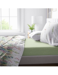 Felci e Fiori - Completo Lenzuola Copriletto Letto Matrimoniale di Corredo Italiano®