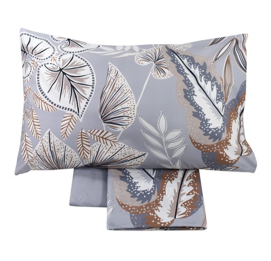Leaves - Completo Lenzuola Copriletto Letto Matrimoniale di Corredo Italiano® 2