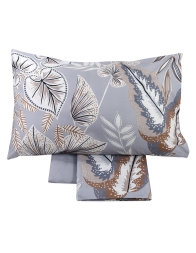Leaves - Completo Lenzuola Copriletto Letto Matrimoniale di Corredo Italiano®