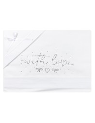 With Love - Set lenzuola culletta e carrozzina strass Mio Piccolo ST903BB