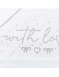 With Love - Set lenzuola culletta e carrozzina strass Mio Piccolo ST903BB