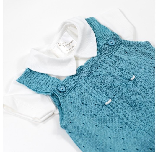 Two-piece outfit in thread for baby by Prime Emozioni 833D 2