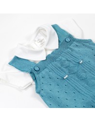 Two-piece outfit in thread for baby by Prime Emozioni 833D