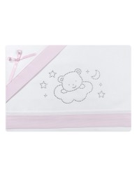 Set lenzuola culletta e carrozzina con strass ST904RR