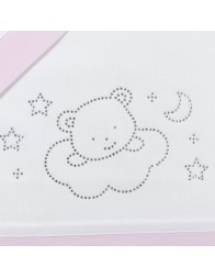 Set lenzuola culletta e carrozzina con strass ST904RR