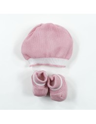 Coordinated suitcase set for newborn girl in thread by Piccole Emozioni PE810