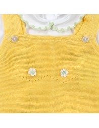 Two-piece outfit in thread for baby girl by Prime Emozioni 803A