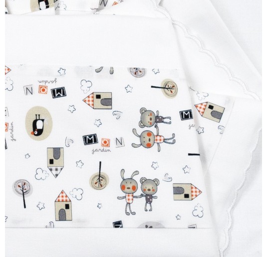 Cot bed sheet set by Bimboline 85421BG 2