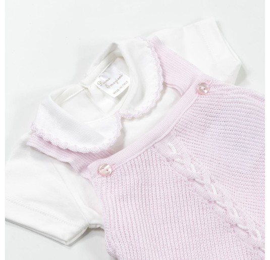 Two-piece outfit in thread for baby girl by Prime... 2
