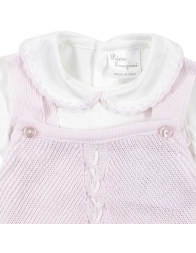 Two-piece outfit in thread for baby girl by Prime Emozioni 823C