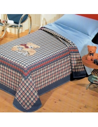 Country Bear - Single-sized piqué cotton bedspread