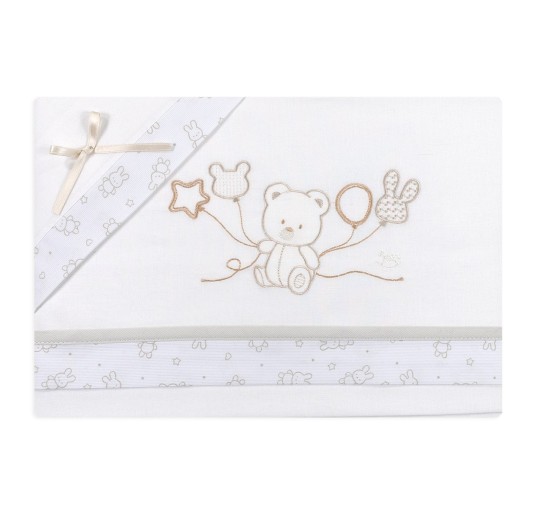 Teddy Bear and Balloons - Cot Bedding Set Mio Piccolo LL864 2
