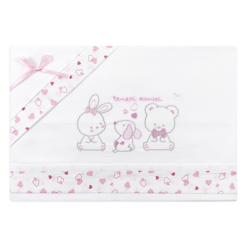 Tender Friends - Cot Crib bed sheet set Mio Piccolo LL948