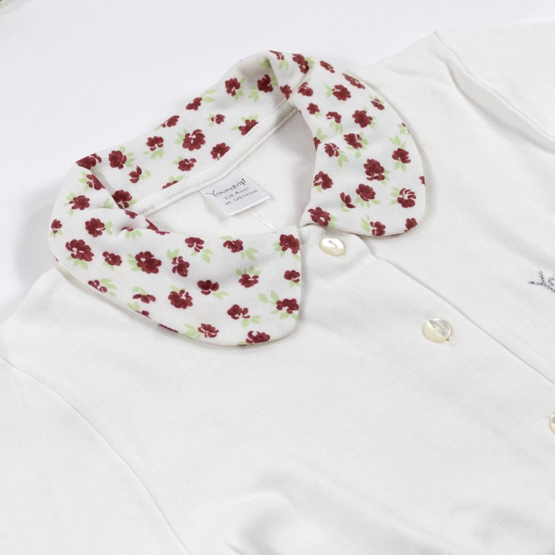 Open front interlock cotton pajamas...