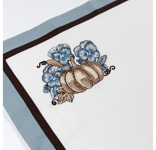 Zucca - Embroidered Linen Lunch and Breakfast Placemat Set 2