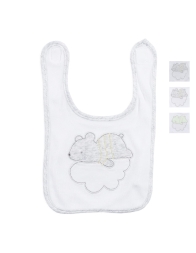 Embroidered bib with tear closure by Ellepi AD9791A