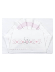 Set lenzuola per culla lettino La Fatina L04319 - Rosa