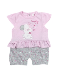 Pagliaccetto neonata in cotone Bidibimbo P3087