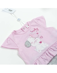 Pagliaccetto neonata in cotone Bidibimbo P3087