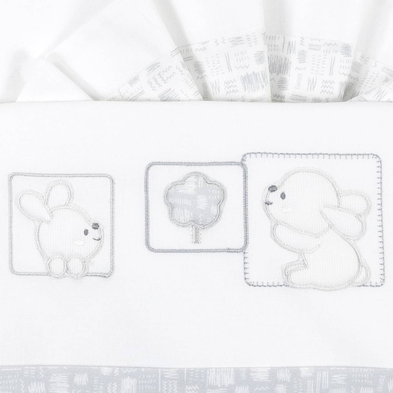 Set lenzuola per culla lettino La Fatina LL04323 - grigio