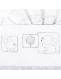 Set lenzuola per culla lettino La Fatina LL04323 - grigio