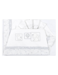 Set lenzuola per culla lettino La Fatina LL04323 - Grigio