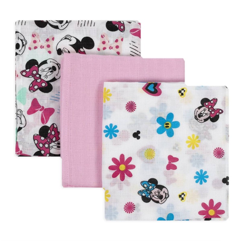 Minnie - Set 3 quadrati di garza cotone WX6104